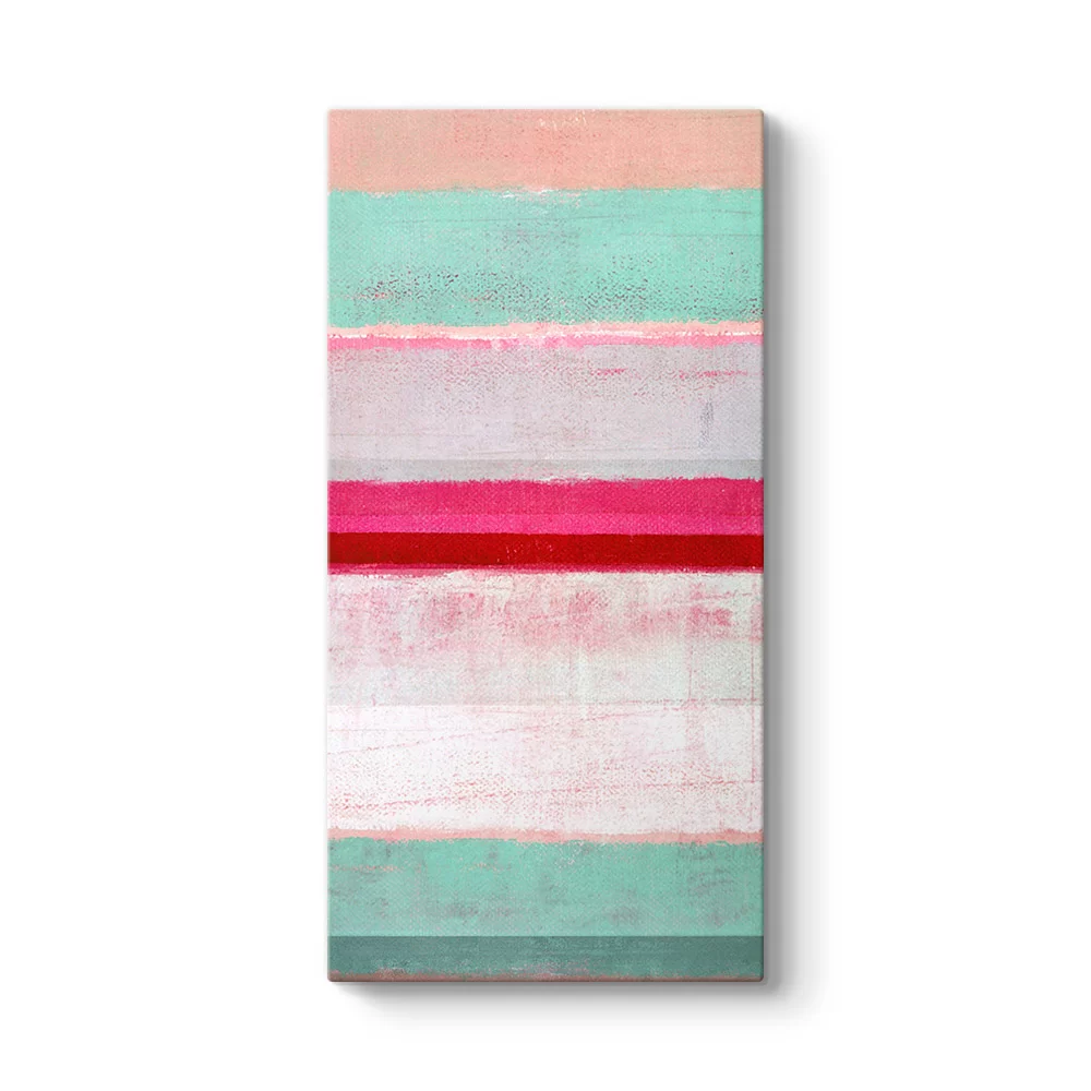 Pudra Pembe Çizgiler Tablosu - Model 7
